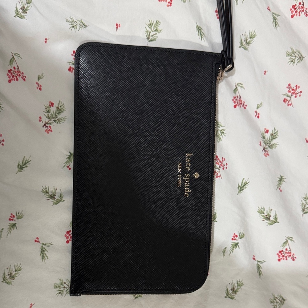 Kate Spade Black Leather wristlet